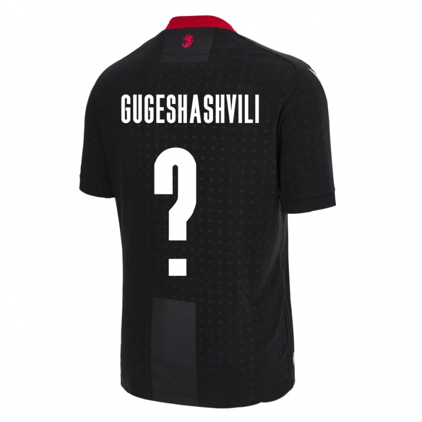 Kandiny Hombre Camiseta Georgia Zaza Gugeshashvili #0 Negro 2ª Equipación 24-26 La Camisa Chile