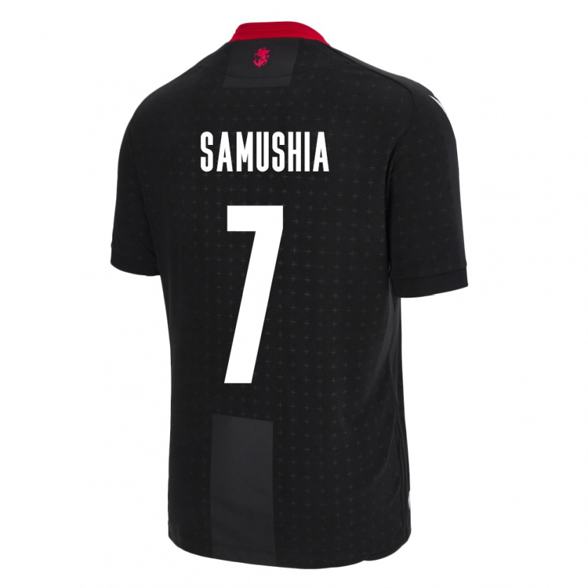 Kandiny Hombre Camiseta Georgia Saba Samushia #7 Negro 2ª Equipación 24-26 La Camisa Chile