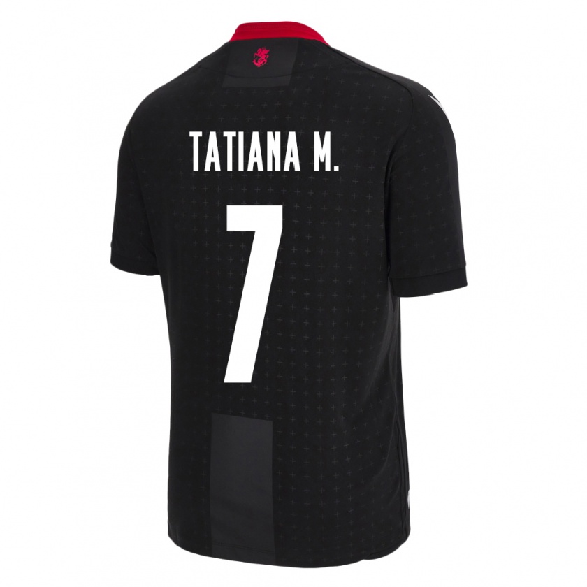 Kandiny Hombre Camiseta Georgia Tatiana Matveeva #7 Negro 2ª Equipación 24-26 La Camisa Chile