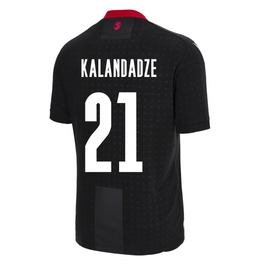 Kandiny Hombre Camiseta Georgia Mariam Kalandadze #21 Negro 2ª Equipación 24-26 La Camisa Chile