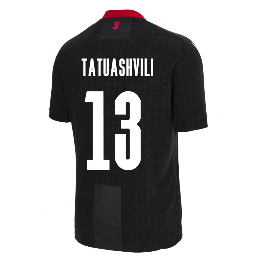 Kandiny Hombre Camiseta Georgia Tamar Tatuashvili #13 Negro 2ª Equipación 24-26 La Camisa Chile