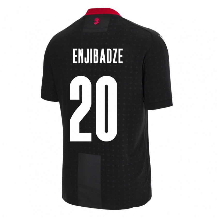 Kandiny Hombre Camiseta Georgia Elene Enjibadze #20 Negro 2ª Equipación 24-26 La Camisa Chile