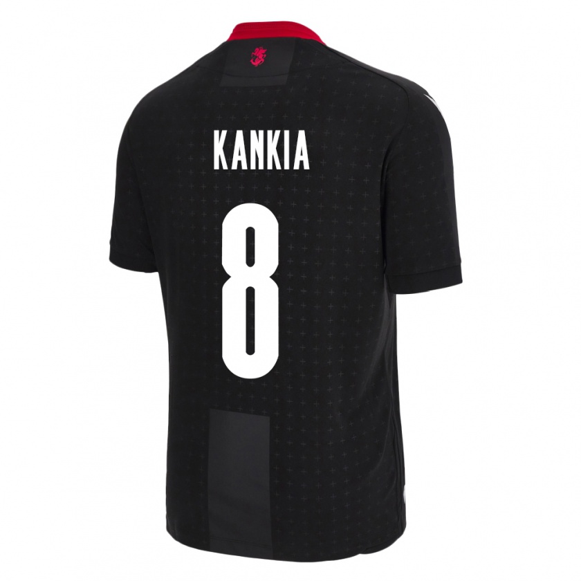 Kandiny Hombre Camiseta Georgia Lizzie Kankia #8 Negro 2ª Equipación 24-26 La Camisa Chile