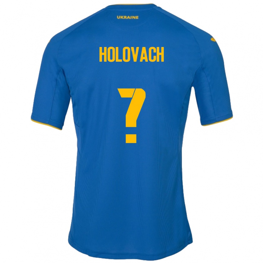 Kandiny Hombre Camiseta Ucrania Viktoriya Holovach #0 Azul 2ª Equipación 24-26 La Camisa Chile