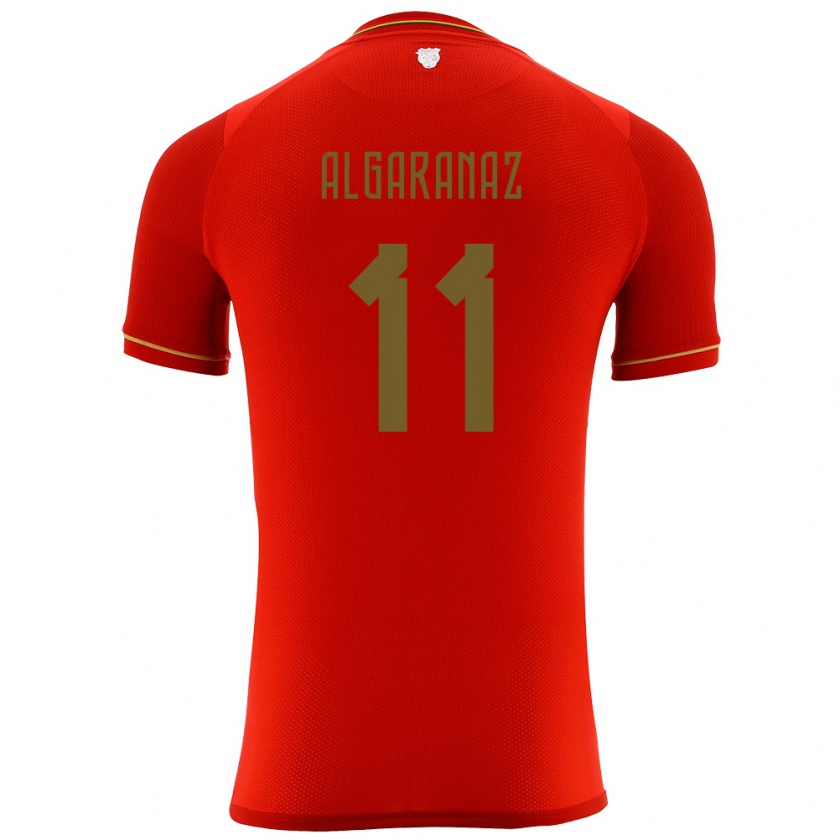 Kandiny Hombre Camiseta Bolivia Carmelo Algarañaz #11 Rojo 2ª Equipación 24-26 La Camisa Chile