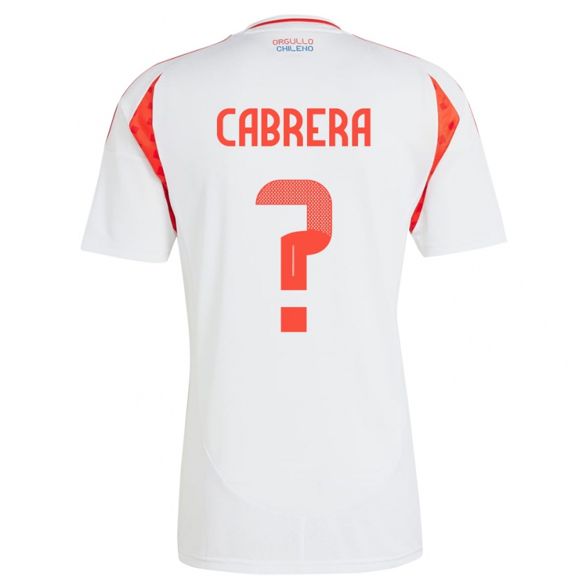 Kandiny Hombre Camiseta Chile Vicente Cabrera #0 Blanco 2ª Equipación 24-26 La Camisa Chile