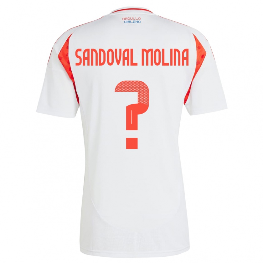 Kandiny Hombre Camiseta Chile Mario Sandoval Molina #0 Blanco 2ª Equipación 24-26 La Camisa Chile