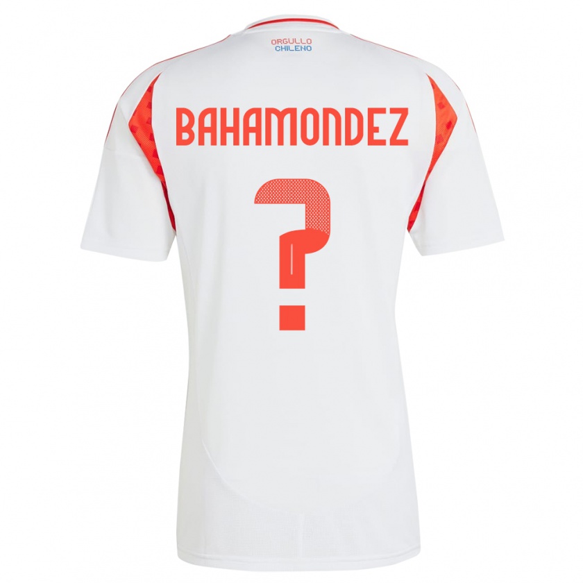 Kandiny Hombre Camiseta Chile Taizo Bahamondez #0 Blanco 2ª Equipación 24-26 La Camisa Chile