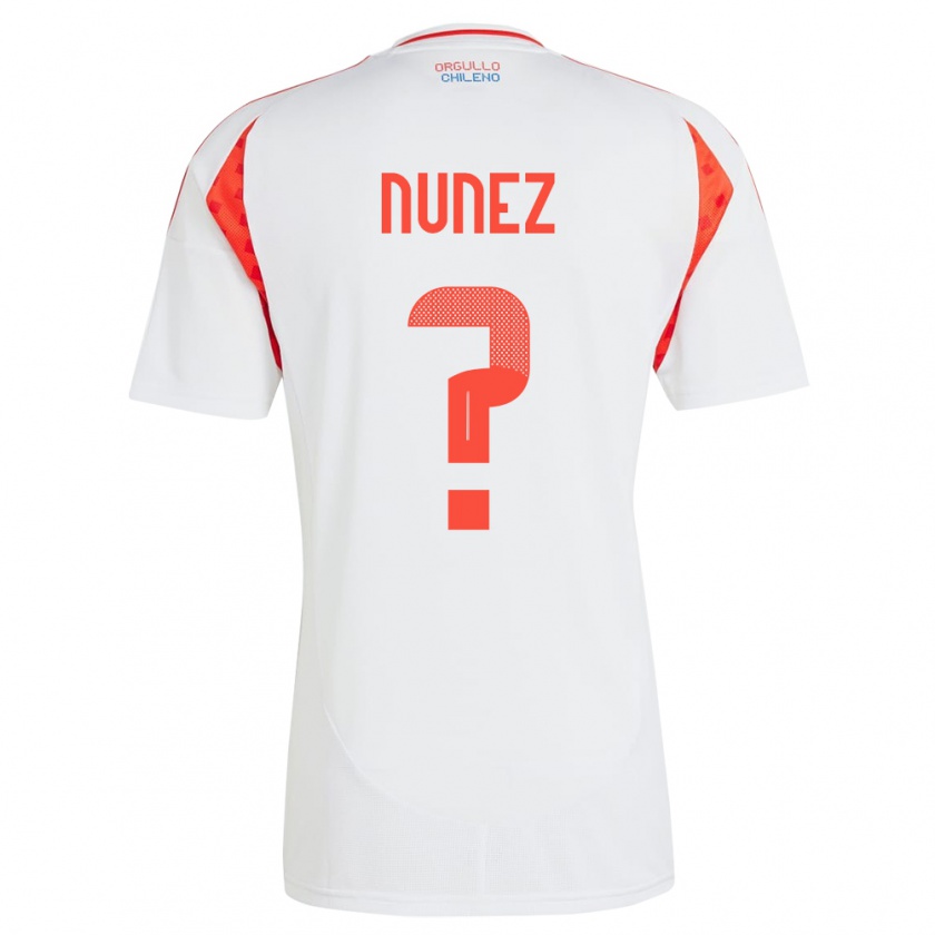 Kandiny Hombre Camiseta Chile Renato Nuñez #0 Blanco 2ª Equipación 24-26 La Camisa Chile