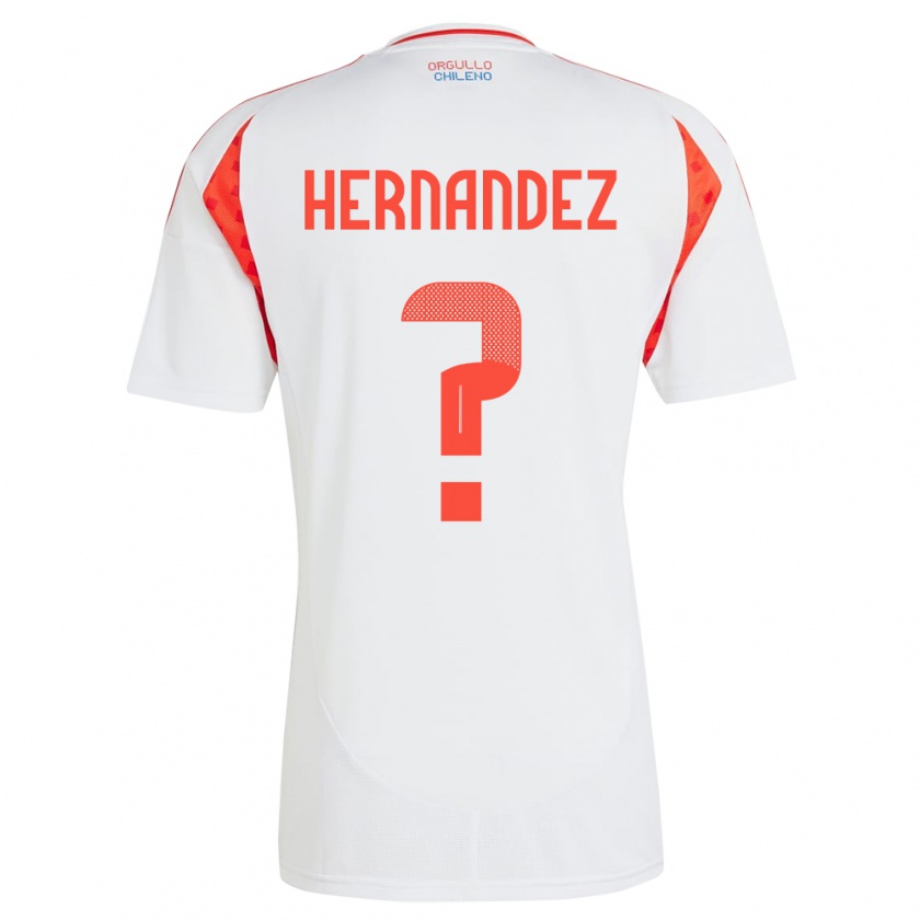 Kandiny Hombre Camiseta Chile Camilo Hernández #0 Blanco 2ª Equipación 24-26 La Camisa Chile