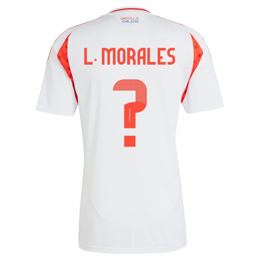 Kandiny Hombre Camiseta Chile Lauryn Morales #0 Blanco 2ª Equipación 24-26 La Camisa Chile