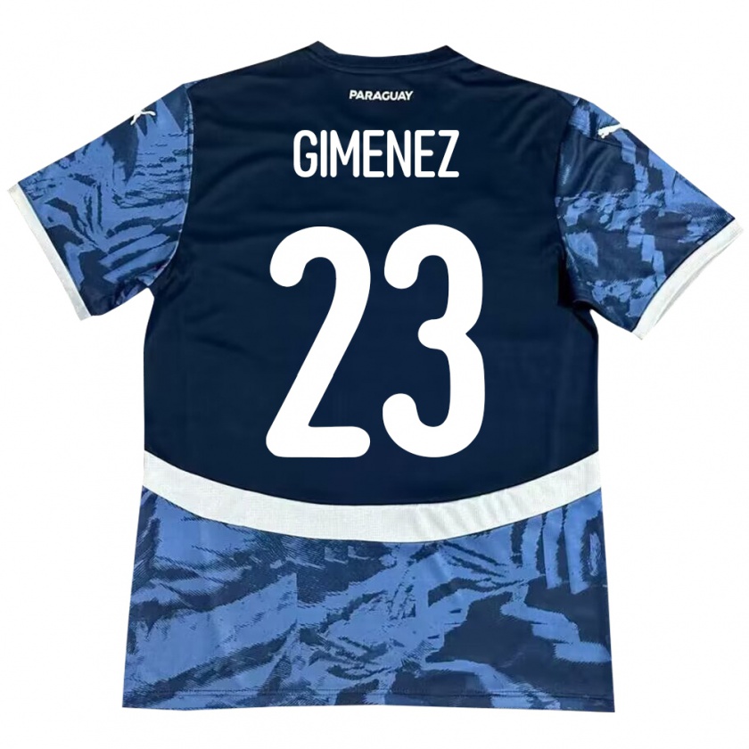 Kandiny Hombre Camiseta Paraguay Miguel Giménez #23 Azul 2ª Equipación 24-26 La Camisa Chile