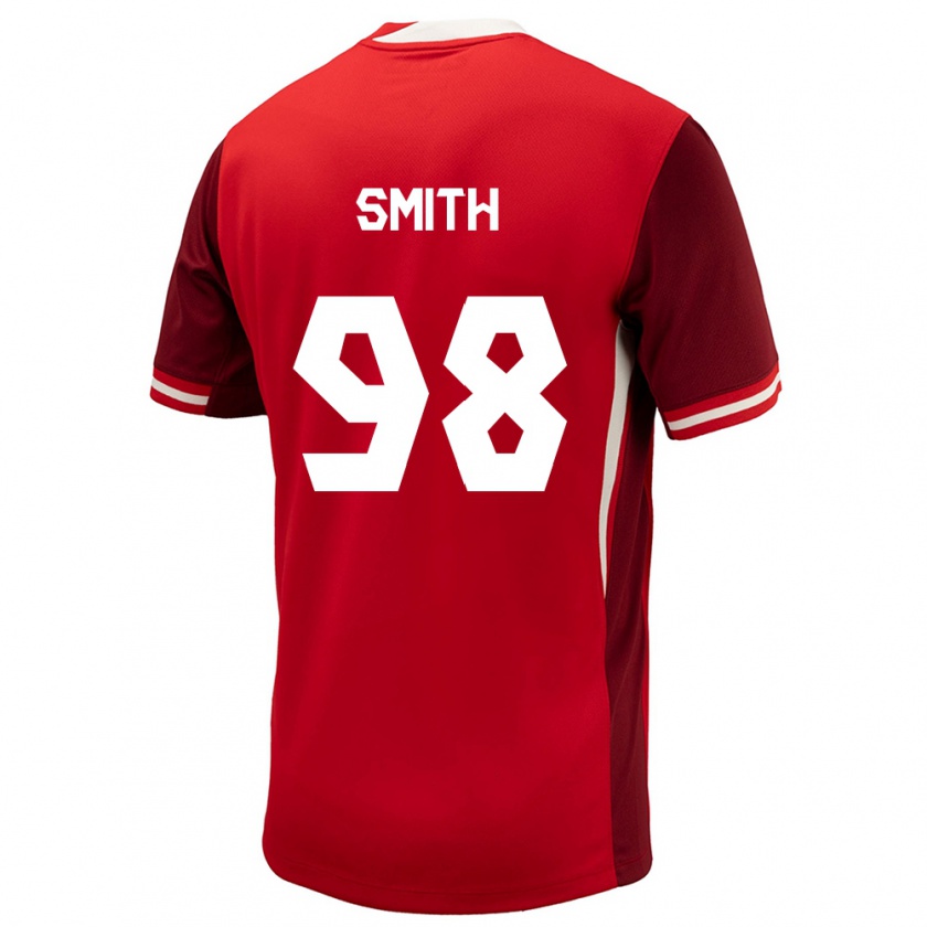 Kandiny Mujer Camiseta Canadá Olivia Smith #98 Rojo 1ª Equipación 24-26 La Camisa Chile