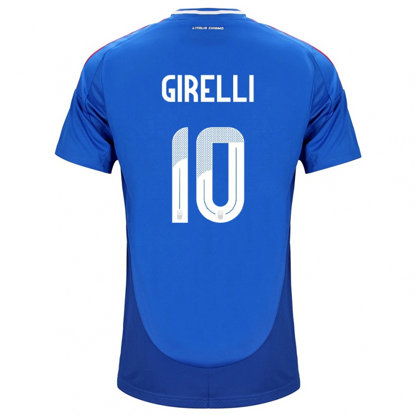 Kandiny Mujer Camiseta Italia Cristiana Girelli #10 Azul 1ª Equipación 24-26 La Camisa Chile