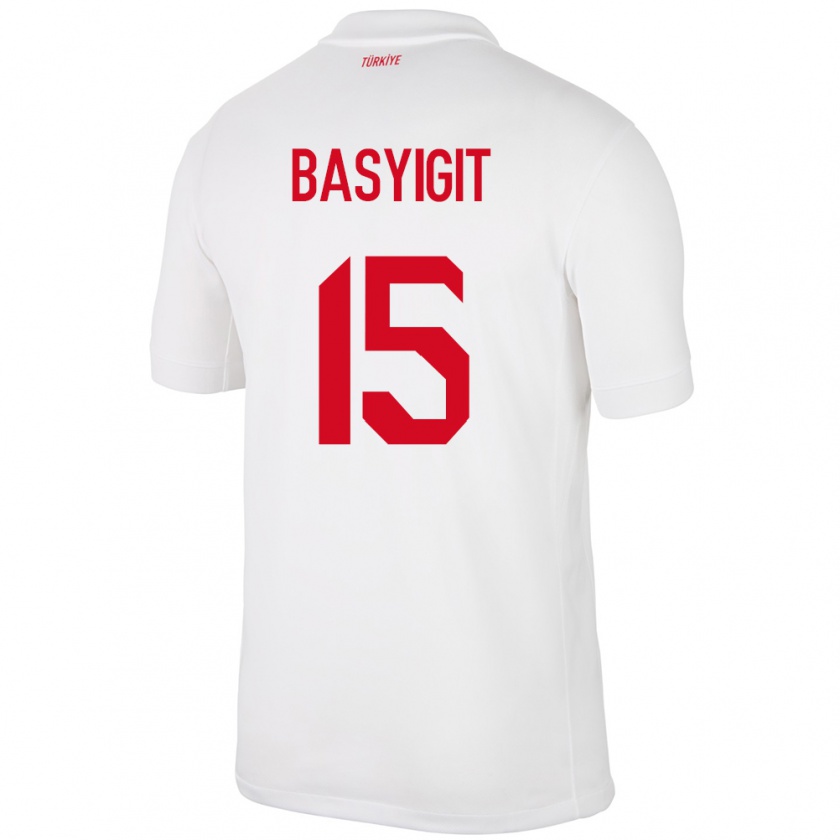 Kandiny Mujer Camiseta Turquía Emirhan Başyiğit #15 Blanco 1ª Equipación 24-26 La Camisa Chile