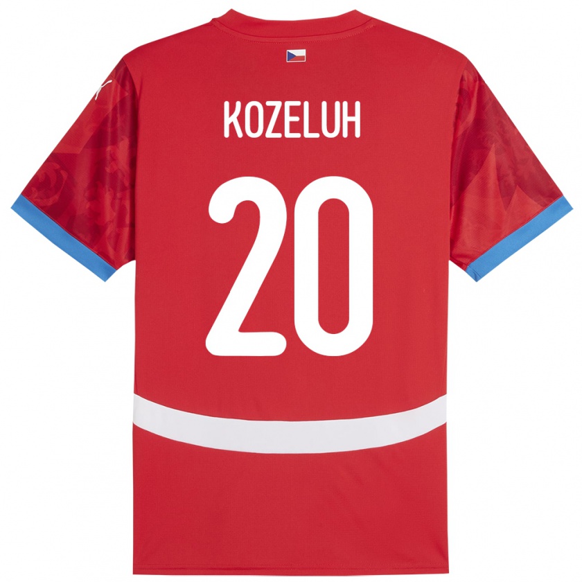 Kandiny Mujer Camiseta Chequia Josef Kozeluh #20 Rojo 1ª Equipación 24-26 La Camisa Chile