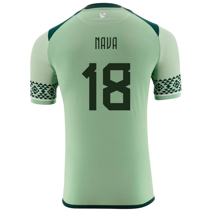 Kandiny Mujer Camiseta Bolivia Fernando Nava #18 Verde Claro 1ª Equipación 24-26 La Camisa Chile