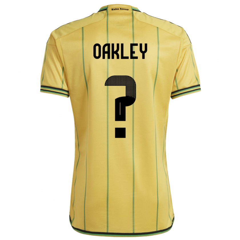 Kandiny Mujer Camiseta Jamaica Katie Oakley #0 Amarillo 1ª Equipación 24-26 La Camisa Chile