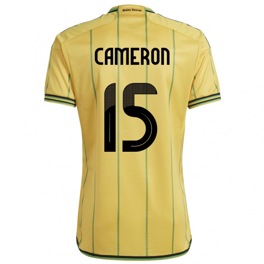 Kandiny Mujer Camiseta Jamaica Tiffany Cameron #15 Amarillo 1ª Equipación 24-26 La Camisa Chile