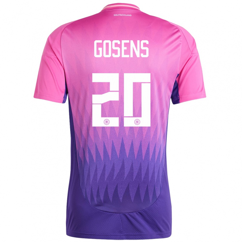 Kandiny Mujer Camiseta Alemania Robin Gosens #20 Rosado Morado 2ª Equipación 24-26 La Camisa Chile