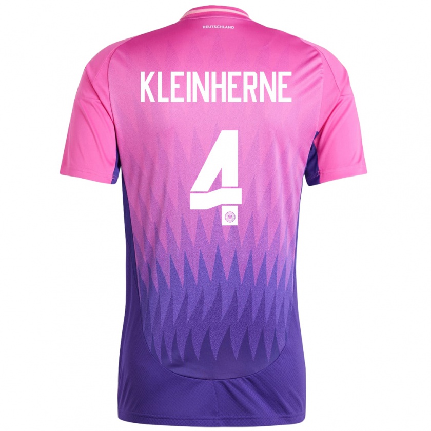 Kandiny Mujer Camiseta Alemania Sophia Kleinherne #4 Rosado Morado 2ª Equipación 24-26 La Camisa Chile