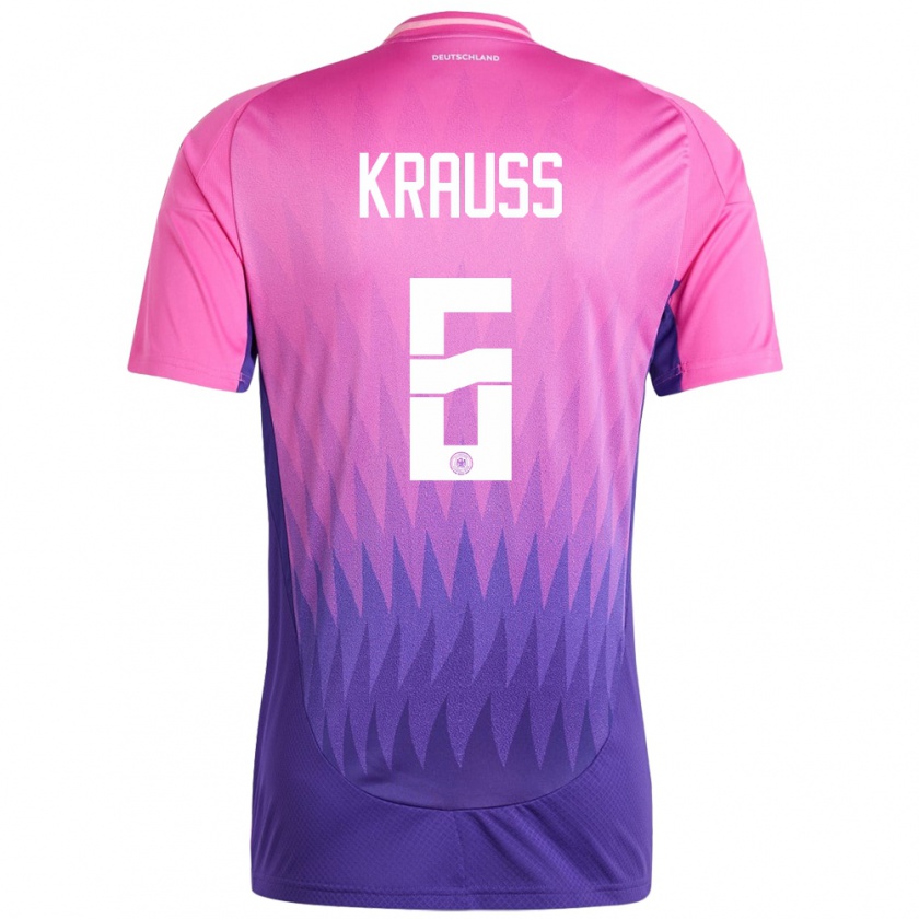 Kandiny Mujer Camiseta Alemania Tom Kraub #6 Rosado Morado 2ª Equipación 24-26 La Camisa Chile