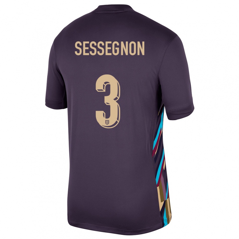 Kandiny Mujer Camiseta Inglaterra Ryan Sessegnon #3 Pasa Oscura 2ª Equipación 24-26 La Camisa Chile