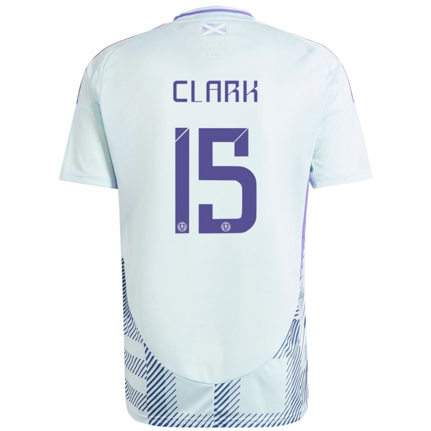 Kandiny Mujer Camiseta Escocia Jenna Clark #15 Azul Menta Claro 2ª Equipación 24-26 La Camisa Chile