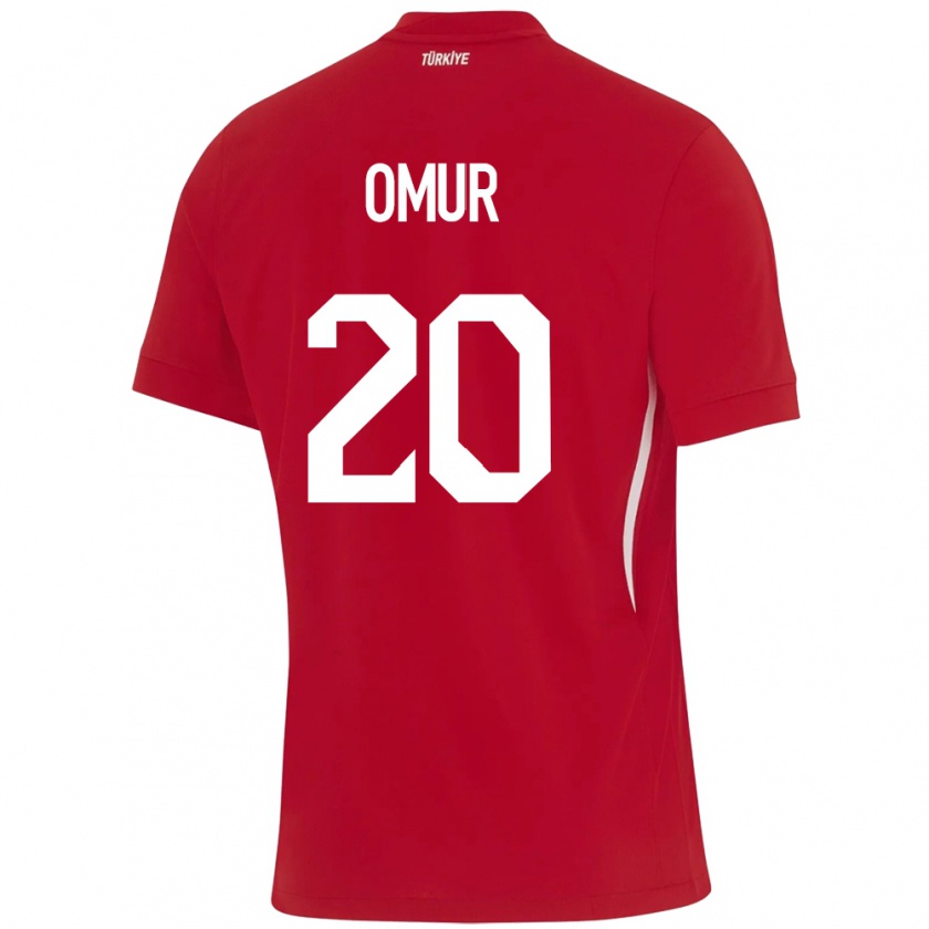 Kandiny Mujer Camiseta Turquía Abdülkadir Ömür #20 Rojo 2ª Equipación 24-26 La Camisa Chile