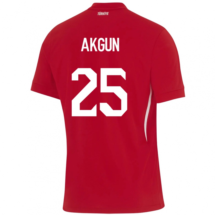 Kandiny Mujer Camiseta Turquía Yunus Akgün #25 Rojo 2ª Equipación 24-26 La Camisa Chile