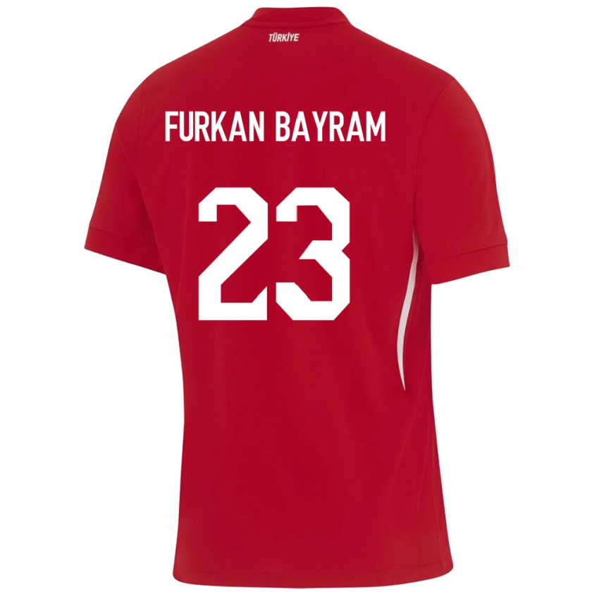 Kandiny Mujer Camiseta Turquía Mert Furkan Bayram #23 Rojo 2ª Equipación 24-26 La Camisa Chile