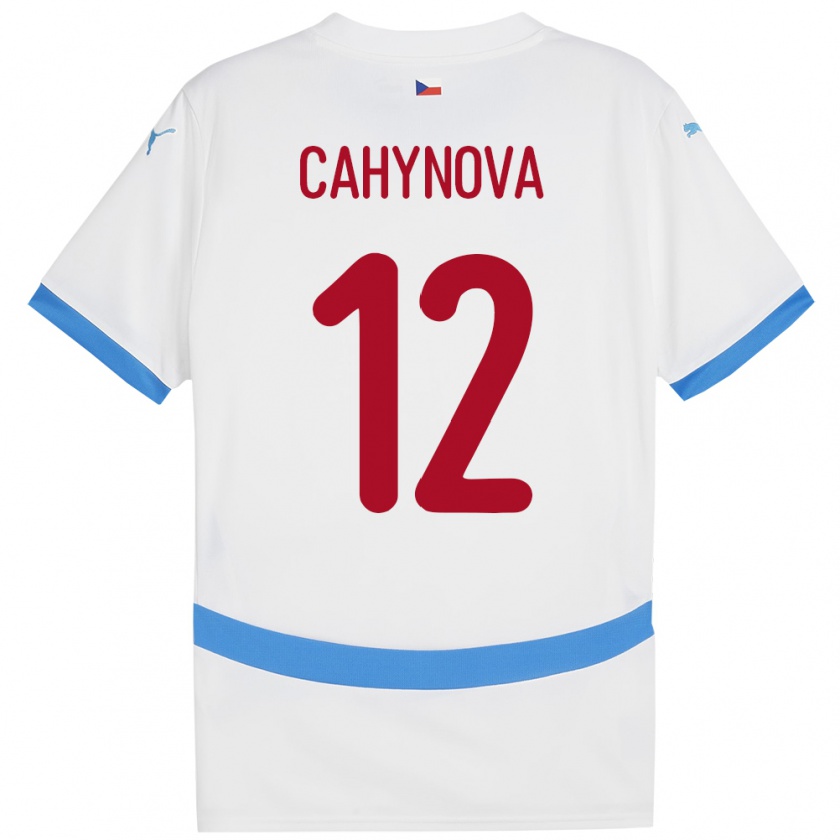 Kandiny Mujer Camiseta Chequia Klára Cahynová #12 Blanco 2ª Equipación 24-26 La Camisa Chile