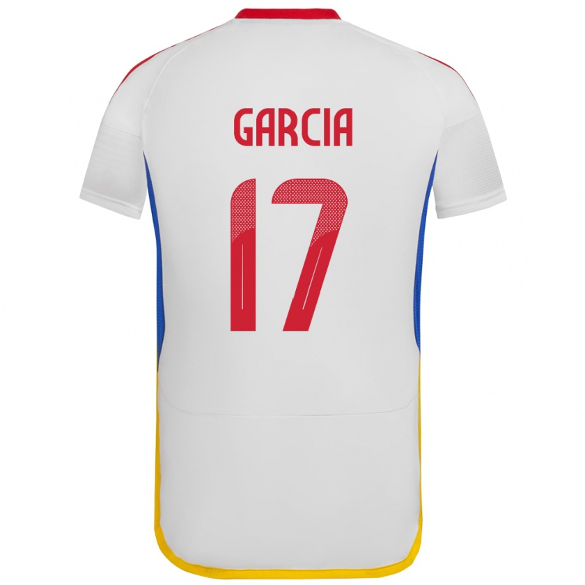 Kandiny Mujer Camiseta Venezuela Gabriela García #17 Blanco 2ª Equipación 24-26 La Camisa Chile