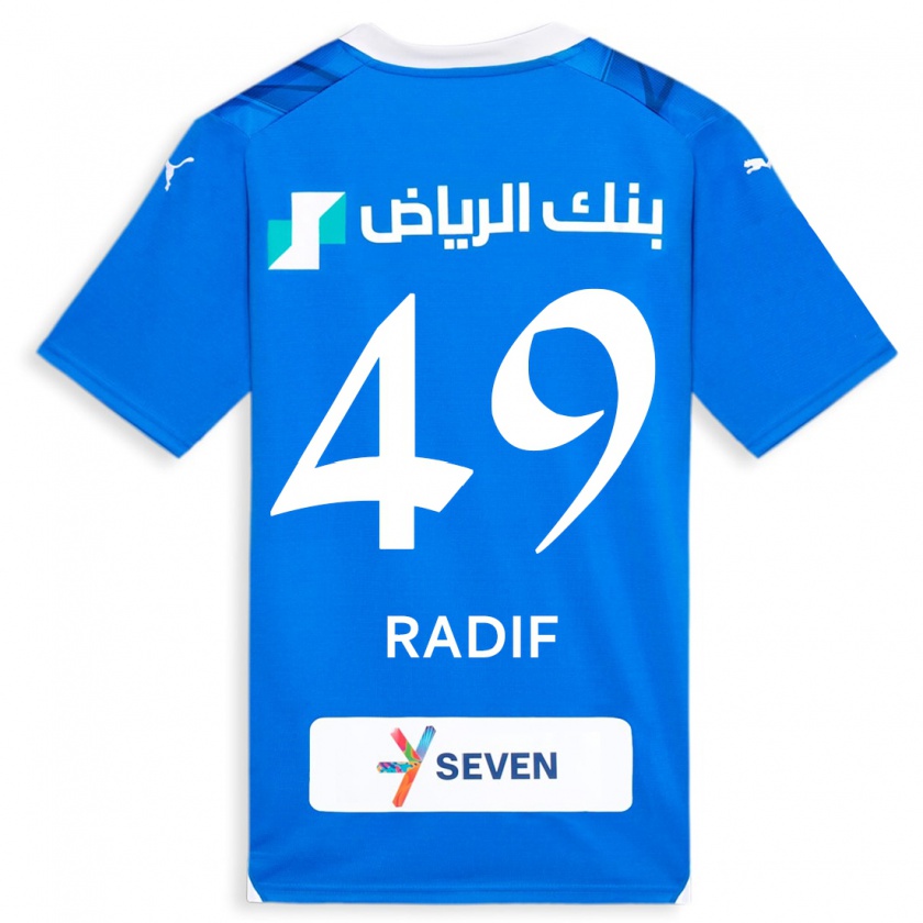 Kandiny Niño Camiseta Abdullah Radif #49 Azul 1ª Equipación 2023/24 La Camisa Chile