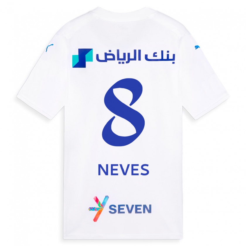 Kandiny Niño Camiseta Rúben Neves #8 Blanco 2ª Equipación 2023/24 La Camisa Chile