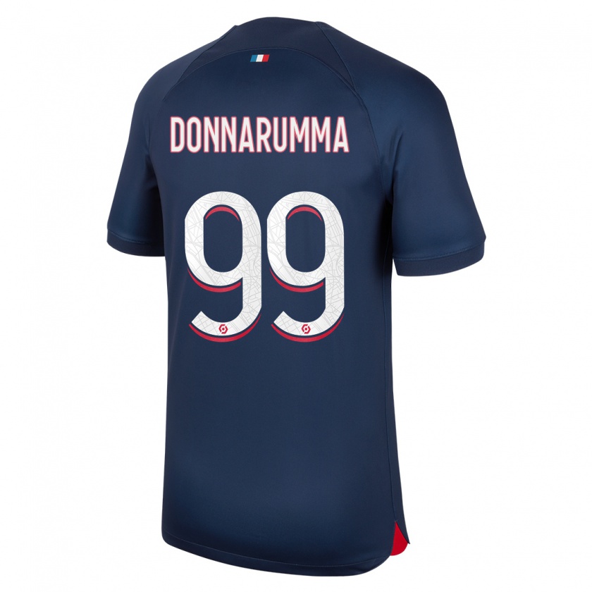 Kandiny Hombre Camiseta Gianluigi Donnarumma #99 Azul Rojo 1ª Equipación 2023/24 La Camisa Chile