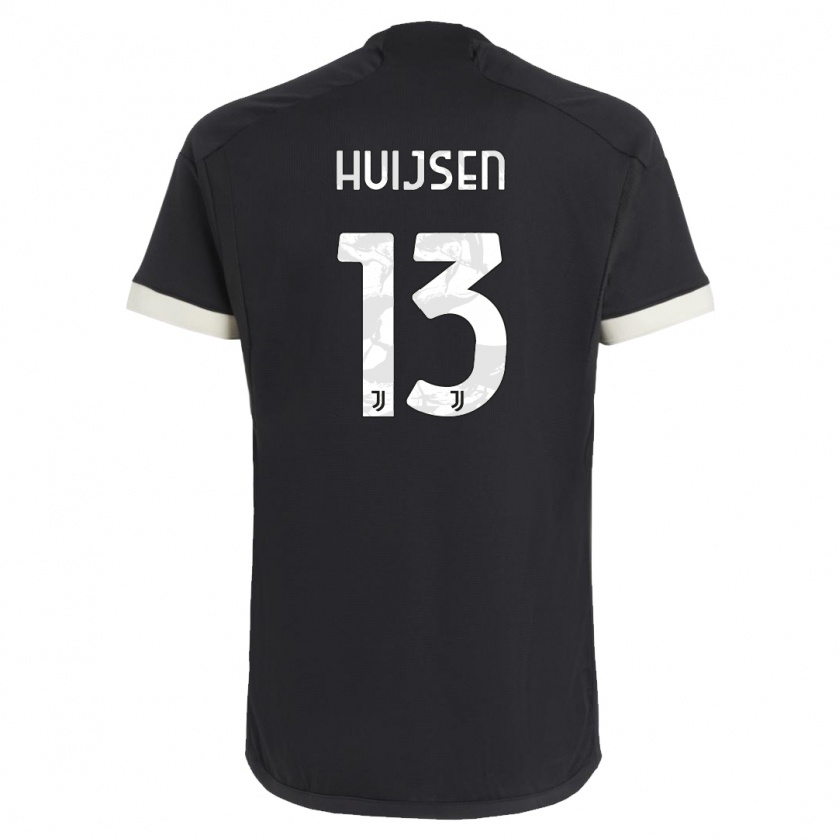 Kandiny Hombre Camiseta Dean Huijsen #13 Negro Equipación Tercera 2023/24 La Camisa Chile