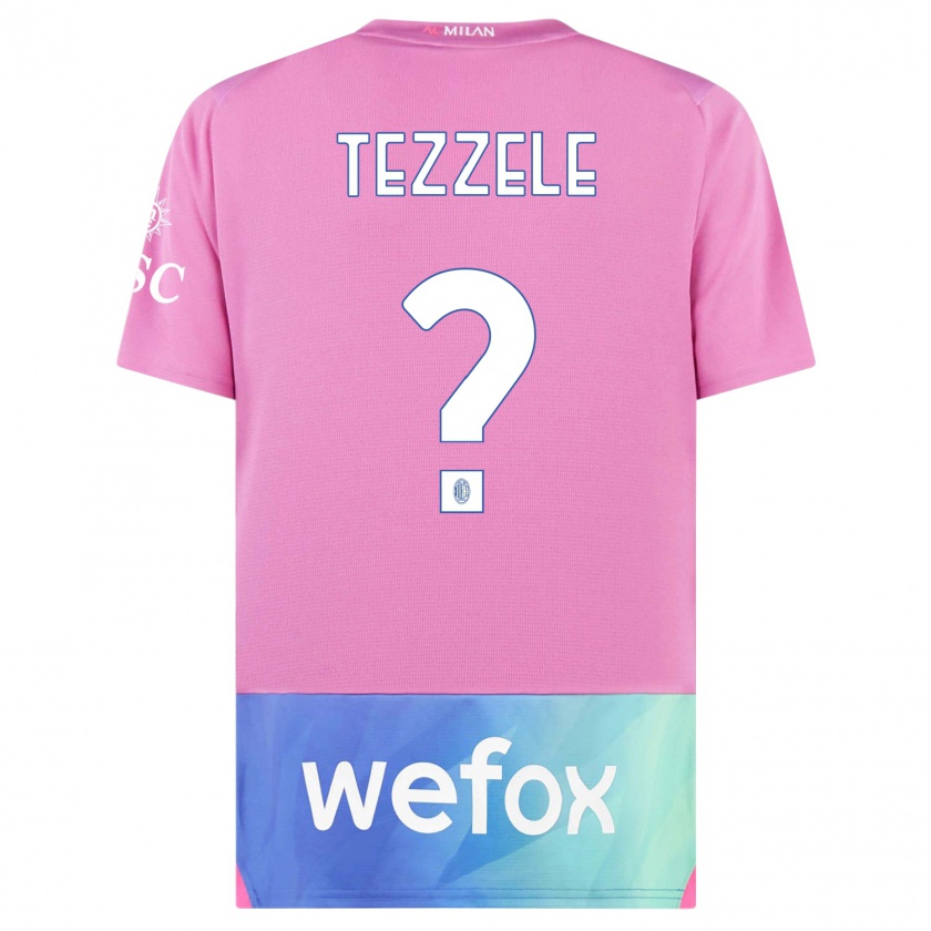 Kandiny Hombre Camiseta Matteo Tezzele #0 Rosado Morado Equipación Tercera 2023/24 La Camisa Chile