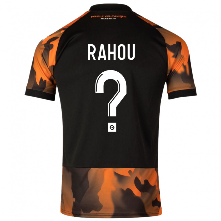 Kandiny Hombre Camiseta Jores Rahou #0 Negro Naranja Equipación Tercera 2023/24 La Camisa Chile