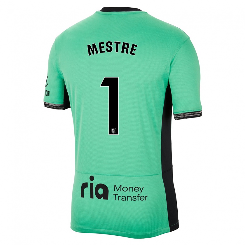 Kandiny Mujer Camiseta Sergio Mestre #1 Primavera Verde Equipación Tercera 2023/24 La Camisa Chile