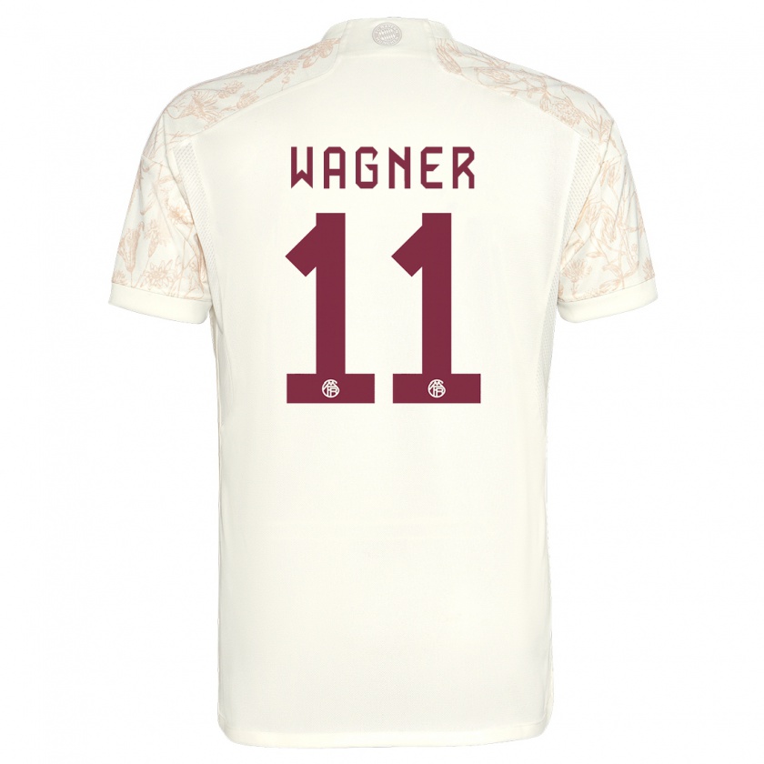 Kandiny Mujer Camiseta Ricardo Wagner #11 Blanquecino Equipación Tercera 2023/24 La Camisa Chile