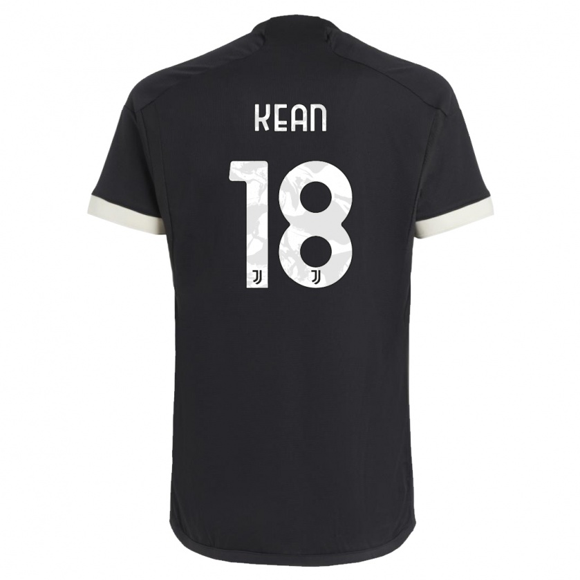 Kandiny Mujer Camiseta Moise Kean #18 Negro Equipación Tercera 2023/24 La Camisa Chile