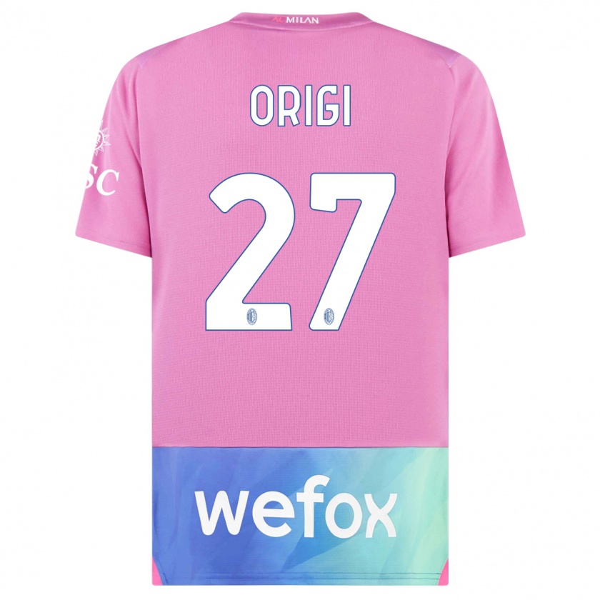 Kandiny Mujer Camiseta Divock Origi #27 Rosado Morado Equipación Tercera 2023/24 La Camisa Chile