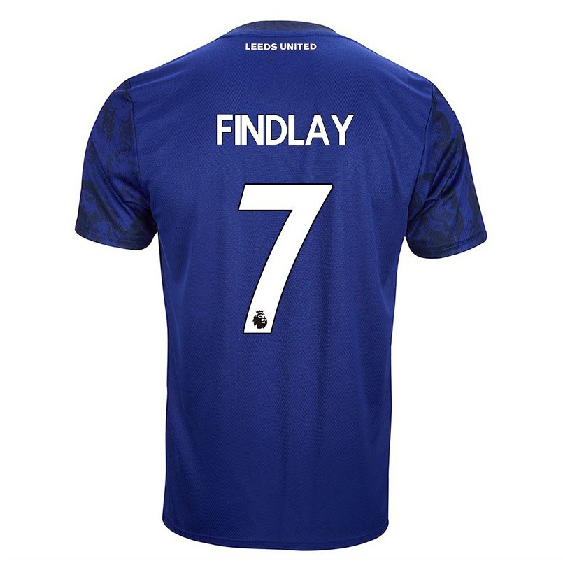 Hombre Fútbol Camiseta Holly Findlay #7 Azul Real 2ª Equipación 2021/22 La Camisa Chile