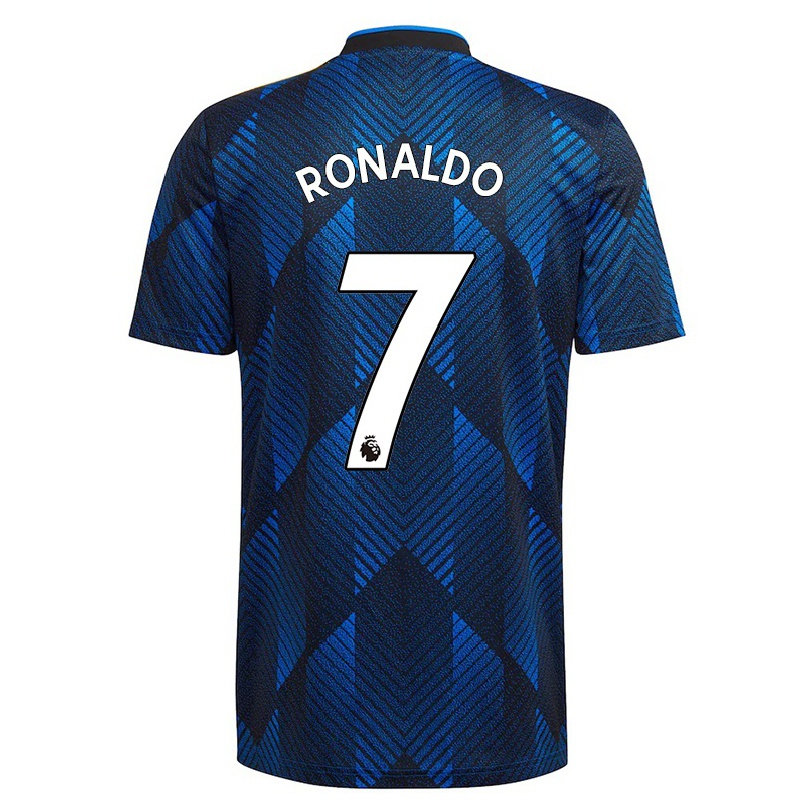 Hombre Fútbol Camiseta Cristiano Ronaldo #7 Azul Oscuro 3ª