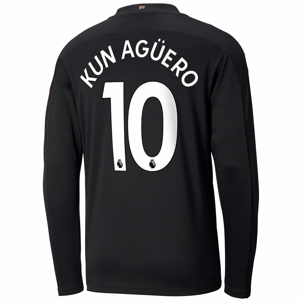 Hombre Fútbol Camiseta Sergio Aguero #10 2ª Equipación Negra 2020/21 La Camisa Chile