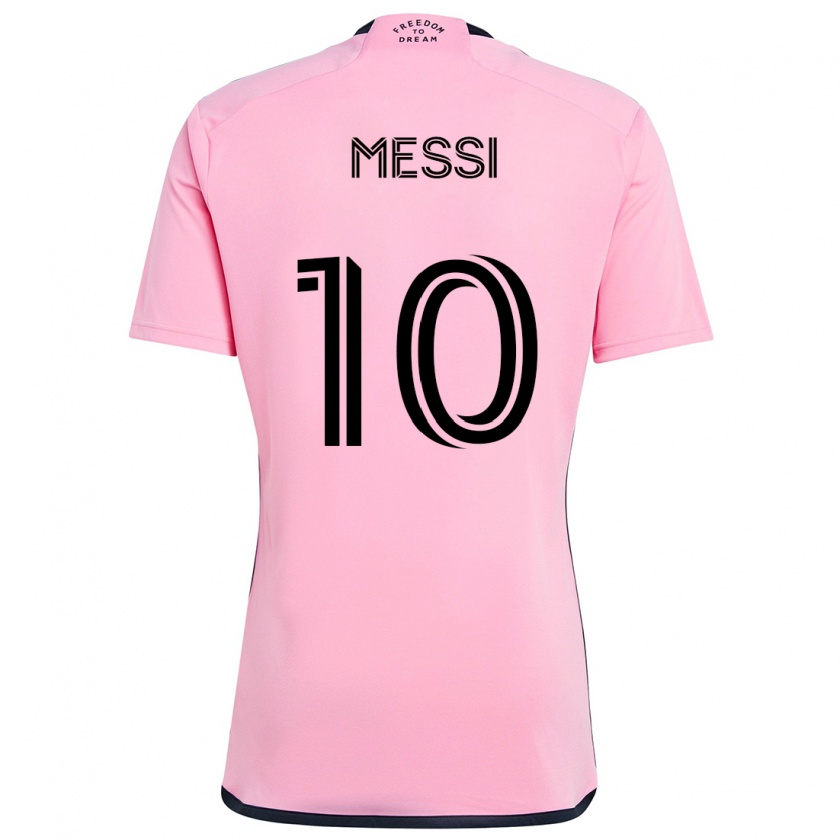 Kandiny Niño Camiseta Lionel Messi #10 Rosa 1ª Equipación 2024/25 La Camisa Chile