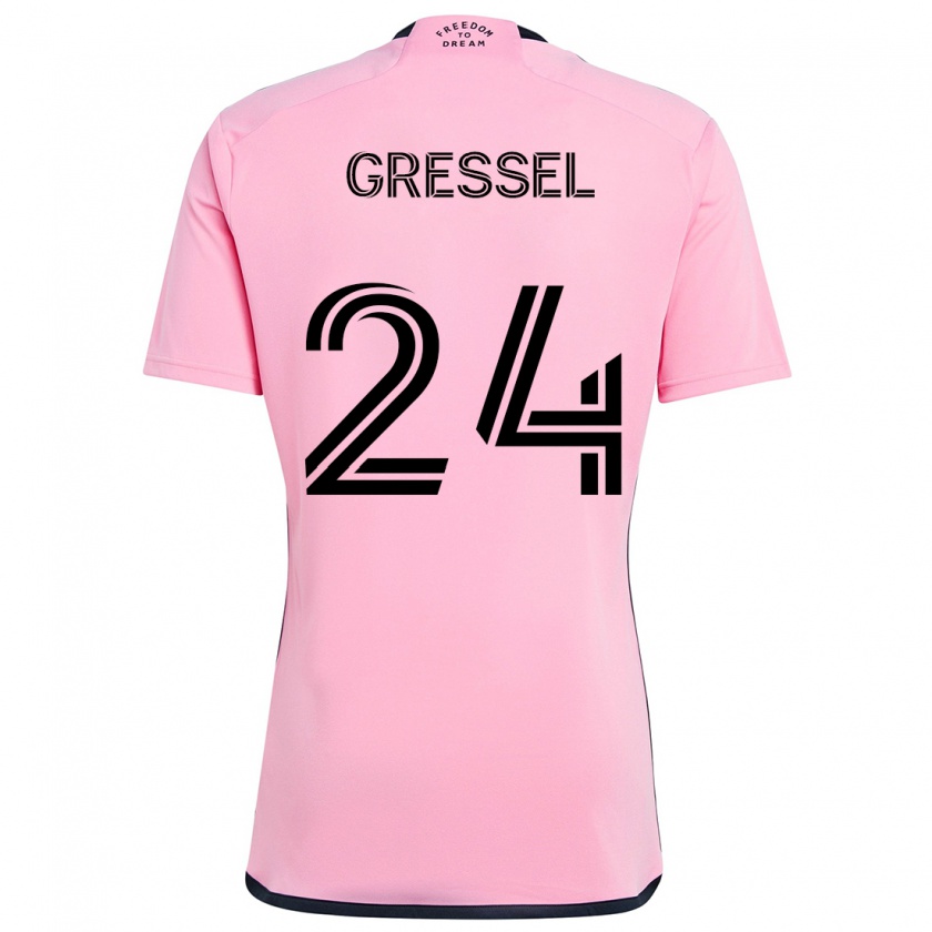 Kandiny Niño Camiseta Julian Gressel #24 Rosa 1ª Equipación 2024/25 La Camisa Chile