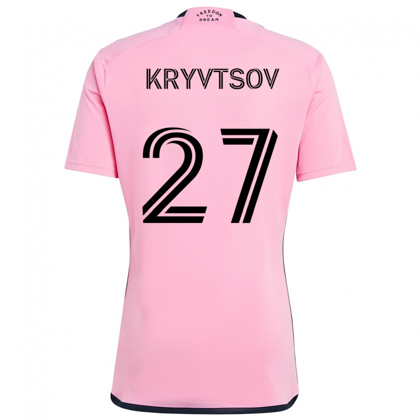 Kandiny Niño Camiseta Sergiy Kryvtsov #27 Rosa 1ª Equipación 2024/25 La Camisa Chile