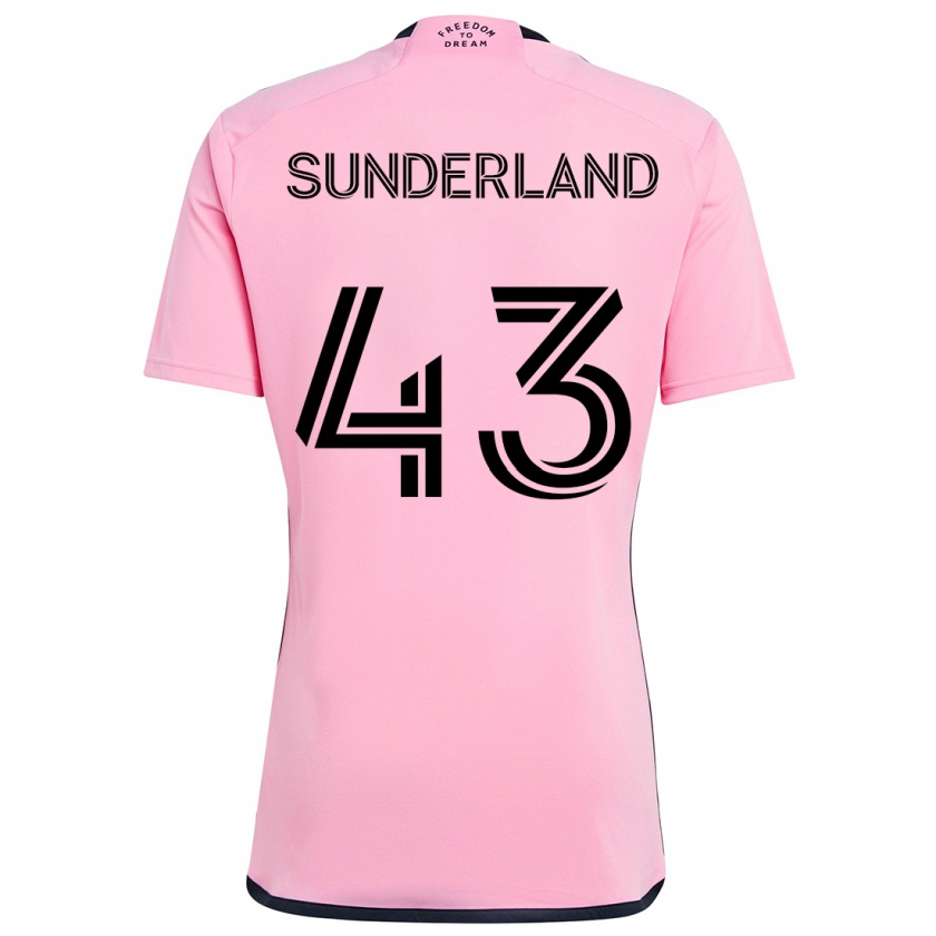 Kandiny Niño Camiseta Lawson Sunderland #43 Rosa 1ª Equipación 2024/25 La Camisa Chile